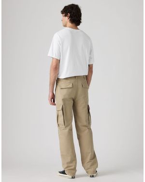 Levi's Pantalones Cargo Beis Ligeros De Corte Recto - Blanco