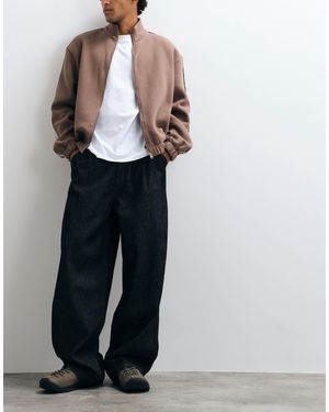 ASOS Jean wide leg brut à plis - Blanc
