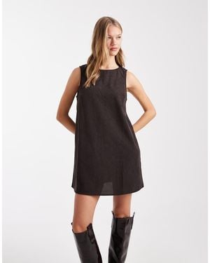 Vero Moda Soft Micro Cord Mini Dress - Black