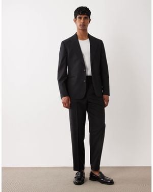 ASOS Premium Relaxed Tapered Suit Pants - Black