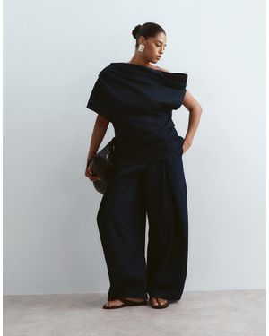 ARRANGE Curve Denim Pleat Detail Pants Co-ord - Black