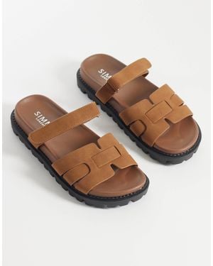 SIMMI Simmi London Adelle Chunky Sandal Slides - Brown