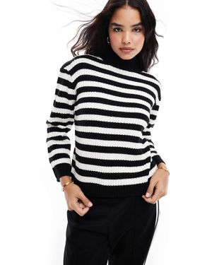 Threadbare High Neck Oversized Jumper - Black