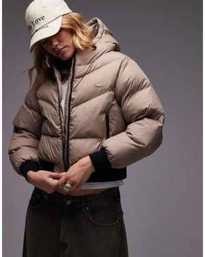 Levi's Noe Western Crop Puffer Jacket - Grey