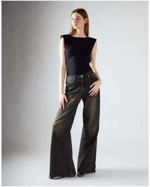 Glamorous High Waist Flare Jeans - White