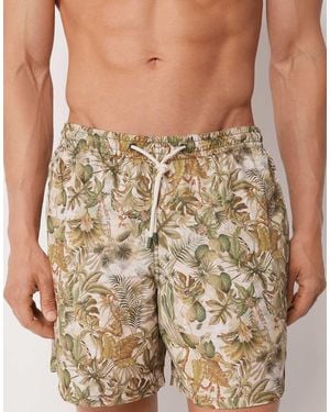 Calzedonia Printed Swim Boxer Formentera - Natural