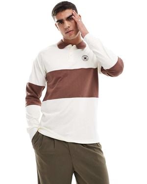 Converse Retro Chuck Marquis Long Sleeve Polo - Brown