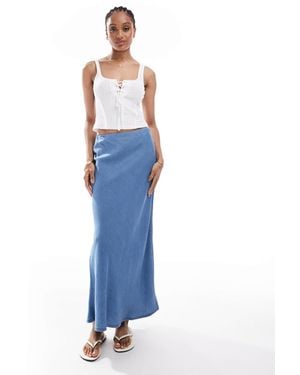 ONLY Chambray Maxi Skirt - Blue