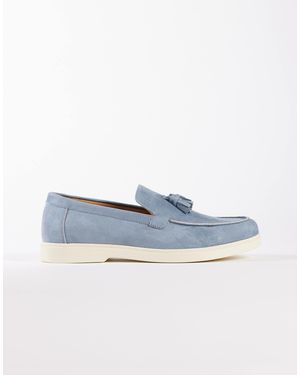 SEQWL – kayak – loafer mit bommel - Blau