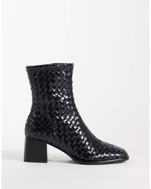 schuh Bonnie Stivaletti Calzino Intrecciati Neri - Nero