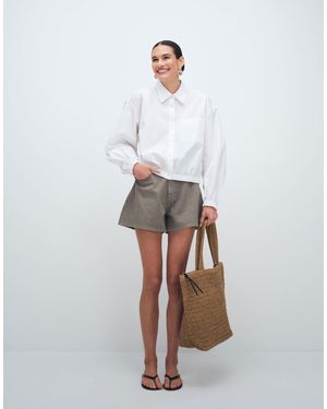 ASOS Longer A-line Shorts - White