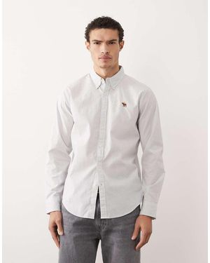 Abercrombie & Fitch Icon Logo Poplin Shirt - White