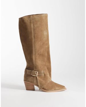 Bronx New-clint Western Knee Boots - Brown