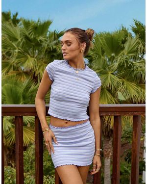 South Beach Minifalda Playera A Cuadros De X Misha Grimes - Verde