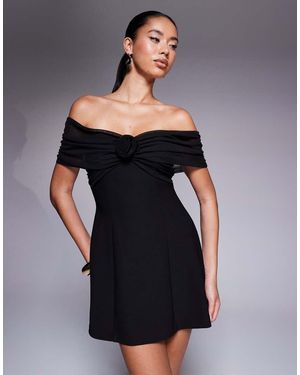 Forever New Off Shoulder Mini Dress - Black