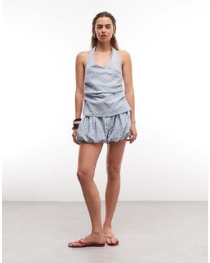 ASOS Bubble Hem Short - Blue
