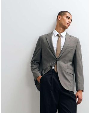 Mango Milan Slim Fit Suit Blazer Co-ord - Grey
