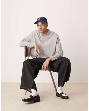 ASOS Maglione Oversize Squadrato 100% Cashmere Premium Chiaro Mélange - Neutro