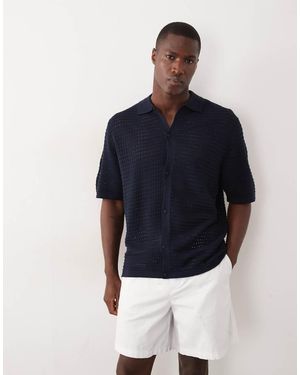 ASOS Relaxed Knitted Button Through - Blue