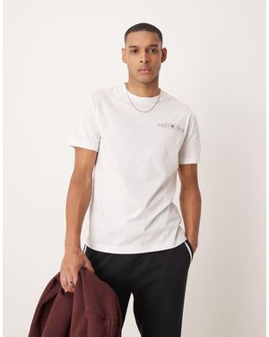GANT T-Shirt Sporco Con Logo "1949" - Bianco