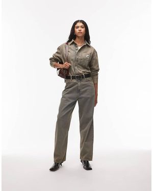 Carhartt Chaqueta Estilo Camisa Con Lavado Ácido Georgia De (Parte De Un Conjunto) - Gris