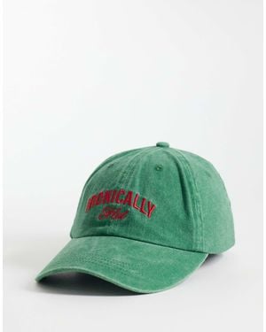 ASOS Slogan Cap - Green