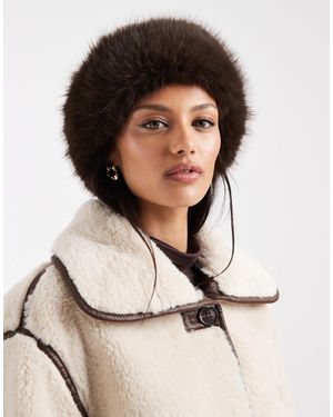 Object – wintermütze aus kunstpelz - Braun