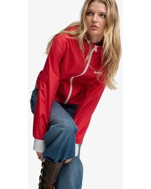 Bench x Superdry & Co Hooded Shell Zip Jacket - Red