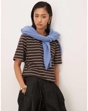 Mango 100% Cotton T-shirt - Brown