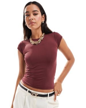 Pull&Bear Polyamide Short Sleeve Baby Tee - Red