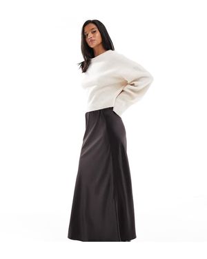 Vero Moda Satin Bias Midi Skirt - White