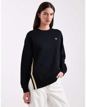 Fred Perry Tape Detail Logo Sweatshirt - Blue