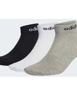 adidas Originals Think Linear Ankle Socks 3 Pairs - Grey