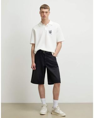 River Island Washed Denim Jorts - White