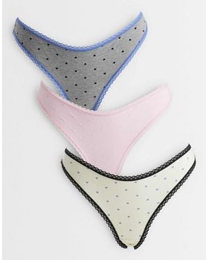 ASOS – faye – 3er-pack tangas - Grau