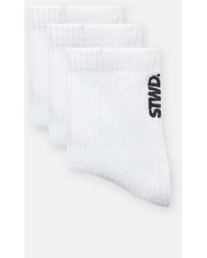 Pull&Bear 3-pack Of Stwd Socks - White