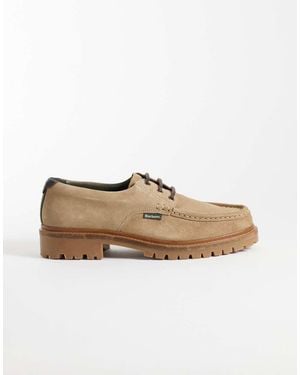 Barbour Paxton Derby Suede Leather Boat Shoe - Natural