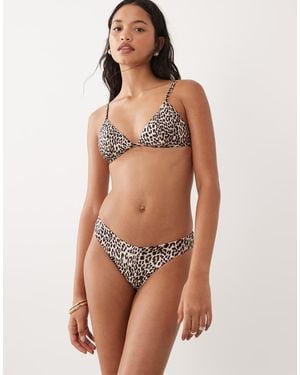 GOOD AMERICAN Satin Good 90s Perfect Fit Bikini Bottoms - Multicolour