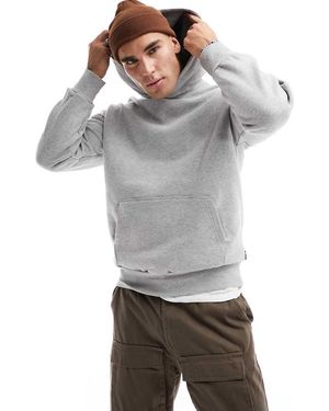 Only & Sons Sudadera Gris Claro Extragrande De Tejido Grueso De