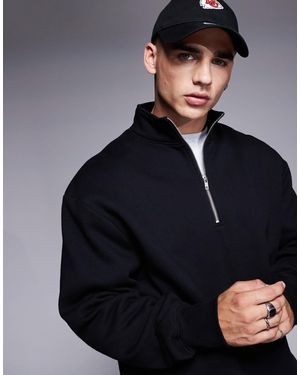 ASOS – premium – schweres oversize-sweatshirt - Blau