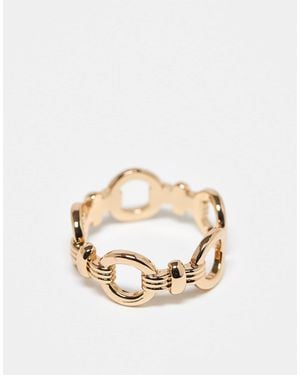 ASOS – er ring mit kettendesign - Mettallic