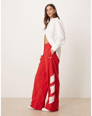 adidas Originals Blocked Washed Track Trousers - Red