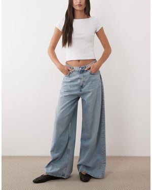 ARKET Cedar High Rise Wide Leg Jeans - Blue