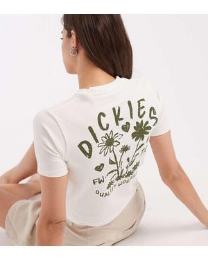 Dickies Cherry Fork Backprint Baby Tee - White