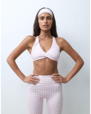 4505 Active Light Support Twist Front Sports Bra - White