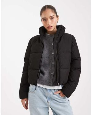 ONLY Padded High Neck Jacket - Black