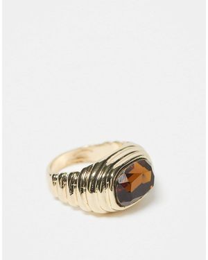 Mango – ausgefallener ring - Mettallic