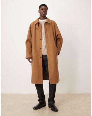 ASOS Wool Look Overcoat - Natural
