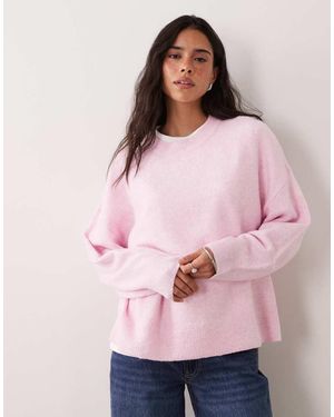 Jdy Drop Shoulder Knitted Jumper - Pink