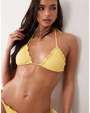 Candypants Triangel Bikinitopje Met Broderie - Bruin